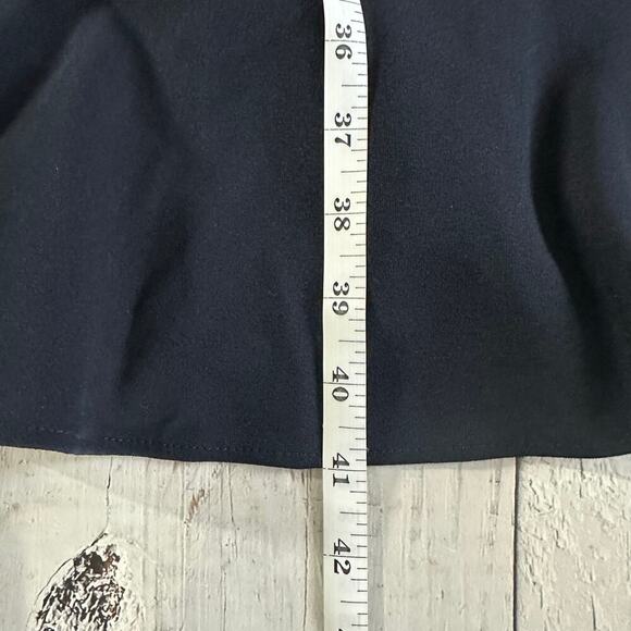 London Times Plus Size Pleated Flounce Surplice Dress Navy Size US 14W - Picture 10 of 10